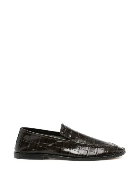 Alysi croc-effect leather loafers Brown 366644A6100