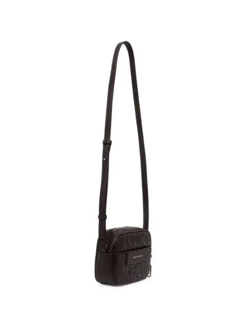 Armani Exchange logo-embossed leather cross body bag Brown XW001578AF1