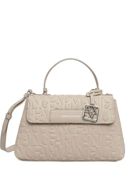 Armani Exchange logo-embossed handbag Neutrals XW001223AF15774