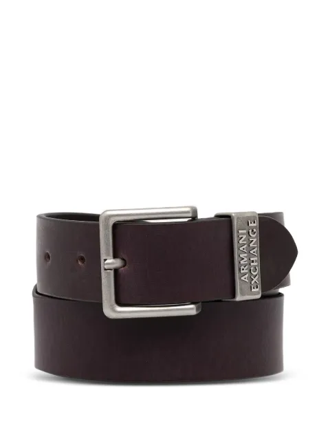 Armani Exchange logo-engraved buckle belt Brown 951186CC528