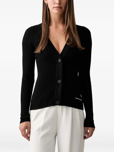 Armani Exchange ribbed-knit V-neck cardigan Black XW002871AF10352
