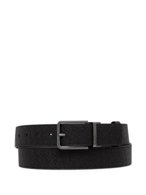 Armani Exchange reversible logo-embossed belt Black XM003184AF26719