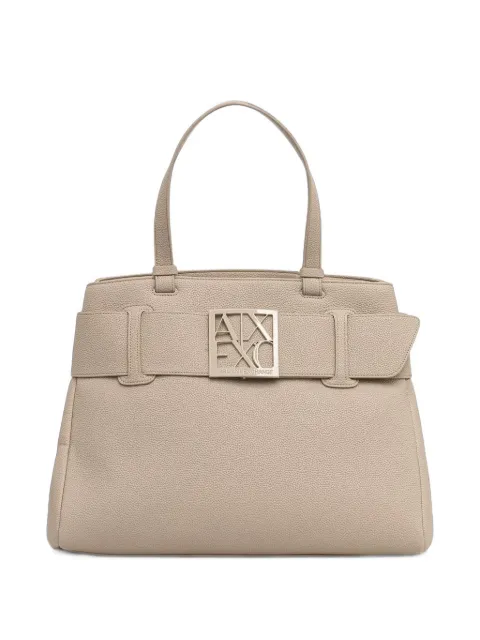 Armani Exchange logo-plaque tote bag Neutrals XW000284AF11902