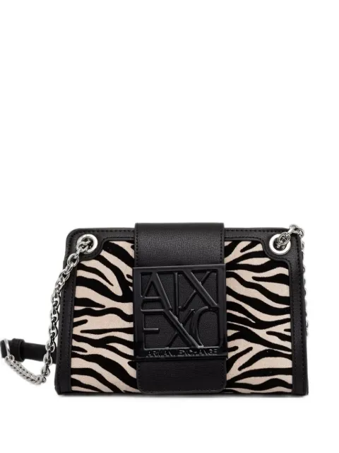 Armani Exchange zebra-print mini bag Black XW000281AF26445