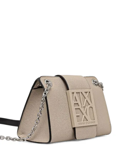 Armani Exchange logo-plaque chain-strap mini bag Neutrals XW000281AF13672