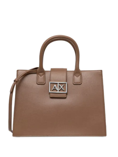 Armani Exchange logo-plaque tote bag Neutrals XW000305AF12039