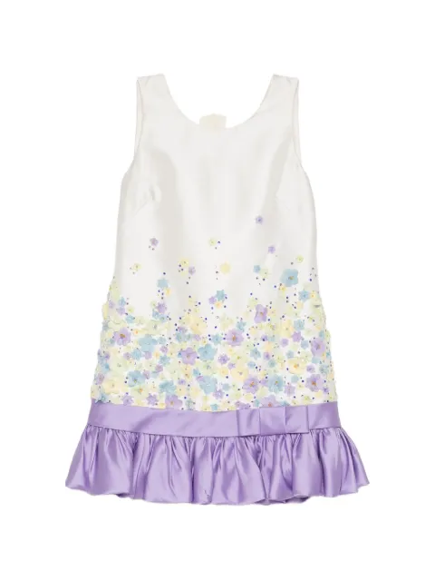 Viktor&Rolf Soir floral-appliqué ruffled dress White VRS5038