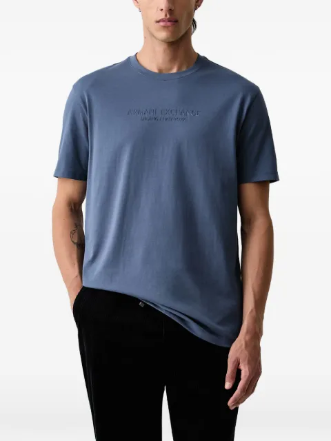 Armani Exchange logo-embossed T-shirt Blue XM001280AF1