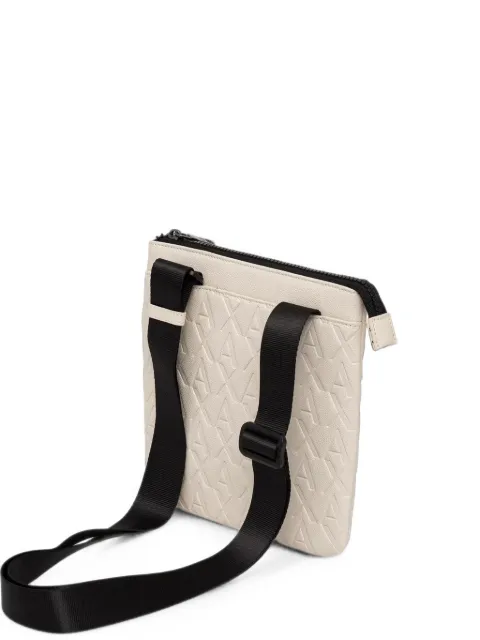 Armani Exchange logo-embossed messenger bag White XM000579AF1