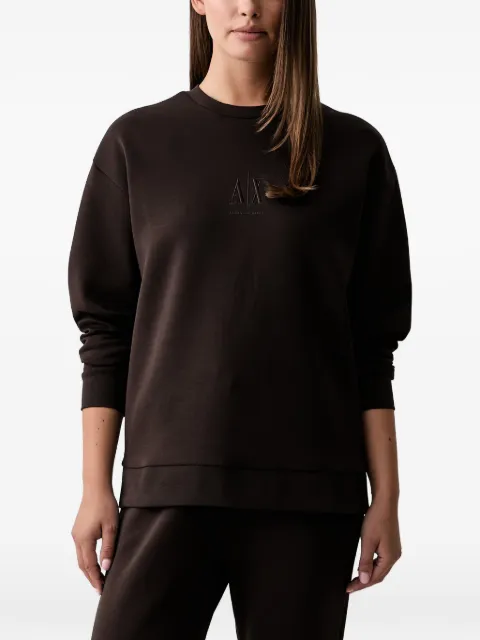 Armani Exchange logo-embroidered sweatshirt Brown XW000821AF1