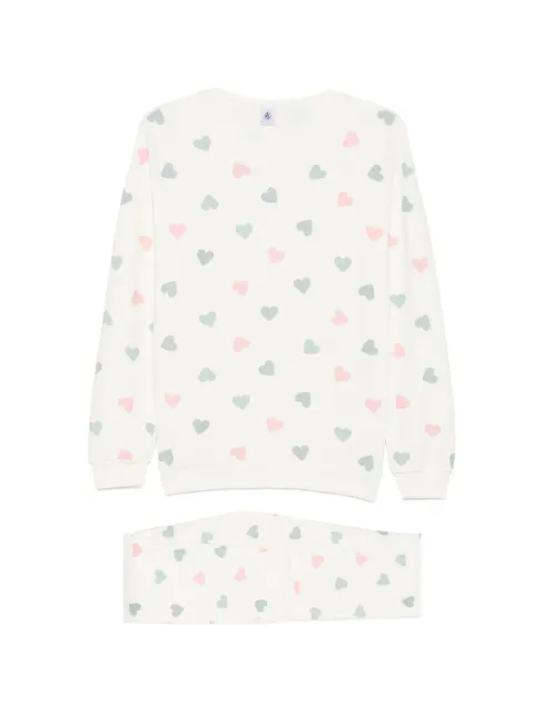 Petit Bateau heart-pattern pajamas White A0GE0