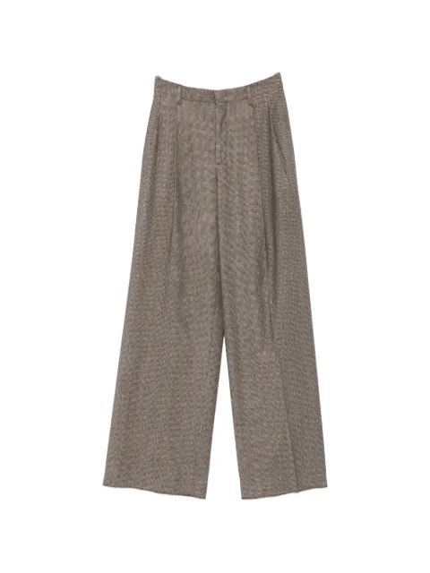 Tagliatore virgin wool wide-leg trousers Brown PEILEEN150035T1115