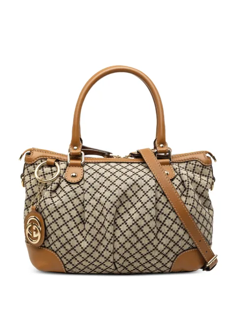 Gucci Pre-Owned 2000-2015 Diamante Canvas Sukey satchel Neutrals F1MOSOGQHJRGXT0E
