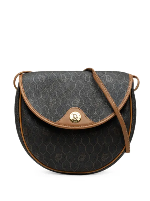 Christian Dior Pre-Owned 20th Century Honeycomb Coated Canvas crossbody bag Black DQQ3GTMK0H2Z045G