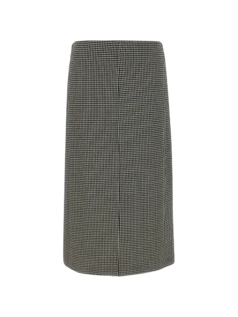 ELENA MIRÒ check-pattern straight-cut midi skirt Black 1002Z100081N001
