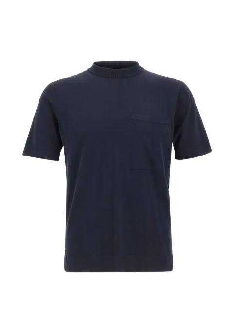 Filippo De Laurentiis chest-pocket ribbed-neck T-shirt Blue TS0MCTOVCR14R890