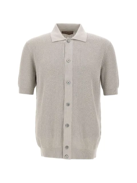 Filippo De Laurentiis textured-knit short-sleeve shirt Grey CA3MCCR14L902