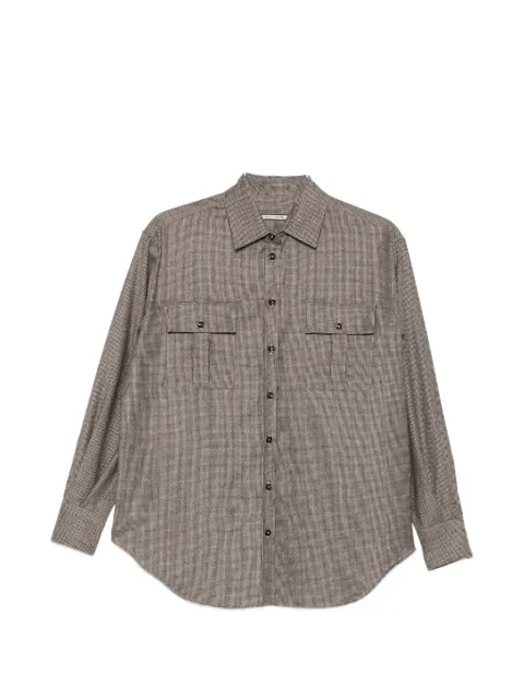 Tagliatore houndstooth button-up shirt Grey PATTIENS150035T1115