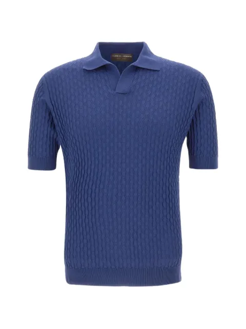 Filippo De Laurentiis Skipper textured-weave shirt Blue PL1MCSK