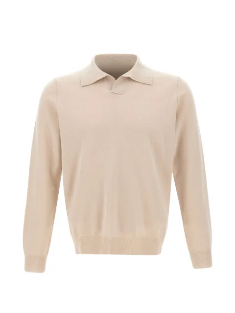 Kangra virgin-wool long-sleeve shirt Neutrals 400823027