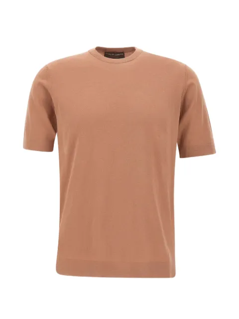 Filippo De Laurentiis crew-neck side-slit T-shirt Neutrals TS0MCCR14R065