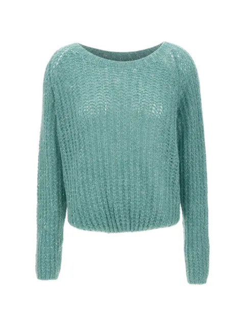 kaos sequin-embellished openwork knit Green SIJKT0183014