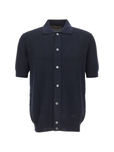 Filippo De Laurentiis textured knit shirt Blue CA3MC