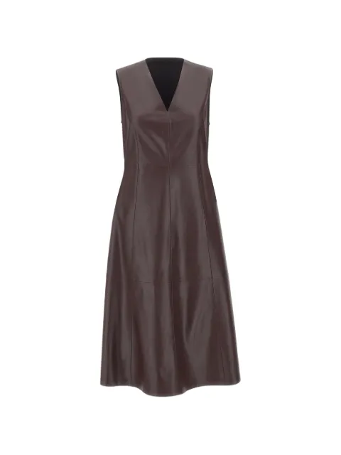 ELENA MIRÒ V-neck sleeveless midi dress Red 7022P000338N039