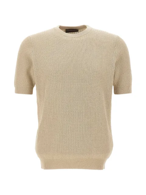 Filippo De Laurentiis interwoven-pattern cotton sweater Neutrals GC3MCCR14L040