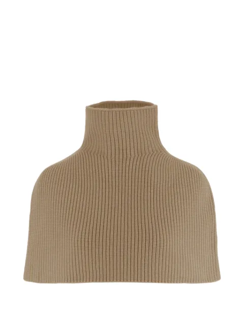 SA SU PHI ribbed-knit roll-neck cape Neutrals W266350805