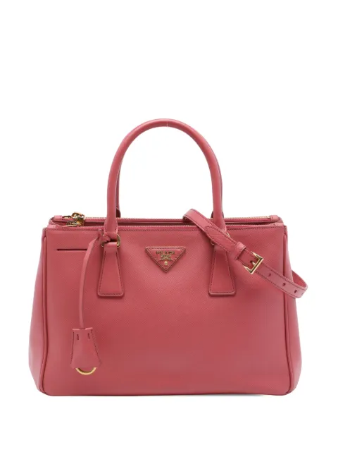 Prada Pre-Owned 2013-2026 Medium Saffiano Lux Galleria Double Zip Tote satchel Pink NQ92CIYRASI63804
