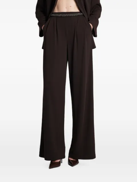 Hibourama Bea wide-leg pleated trousers Brown RTWHIBBEA