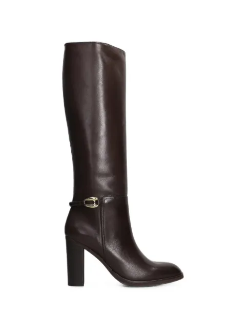 Chantal buckle-detail block-heel boots Brown 3217