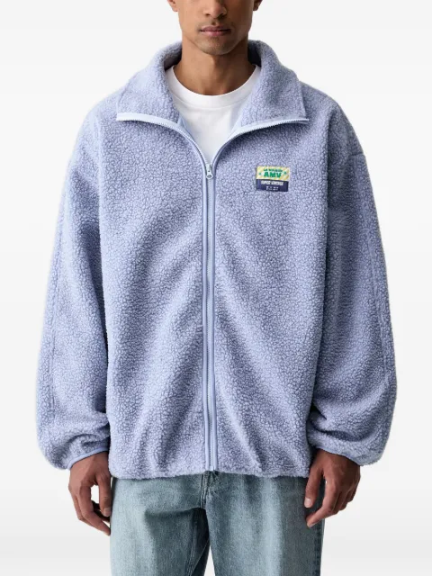 American Vintage logo-patch zip-up sweatshirt Blue MHOK17A