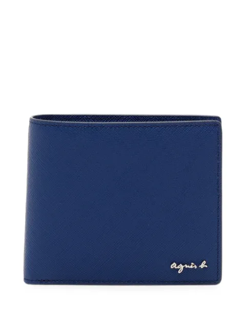 agnès b. logo-plaque leather wallet Blue N401VCJ7