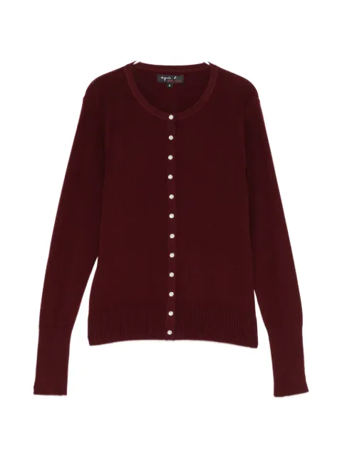 agnès b. snapy cardigan Red EAF3J155