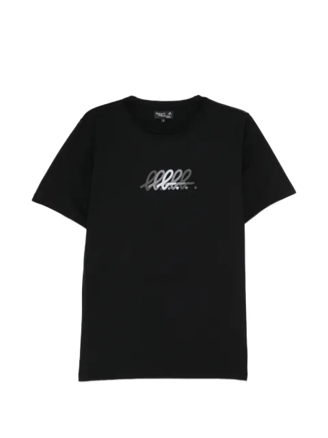 agnès b. logo-print T-shirt Black EBK7SFT8