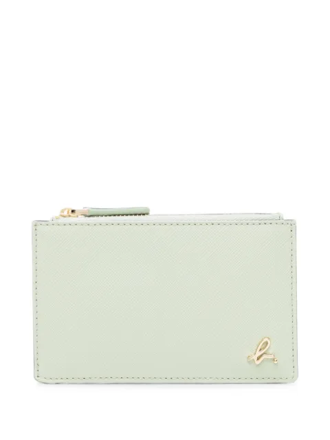 agnès b. leather fragment card holder Green O958VCK8