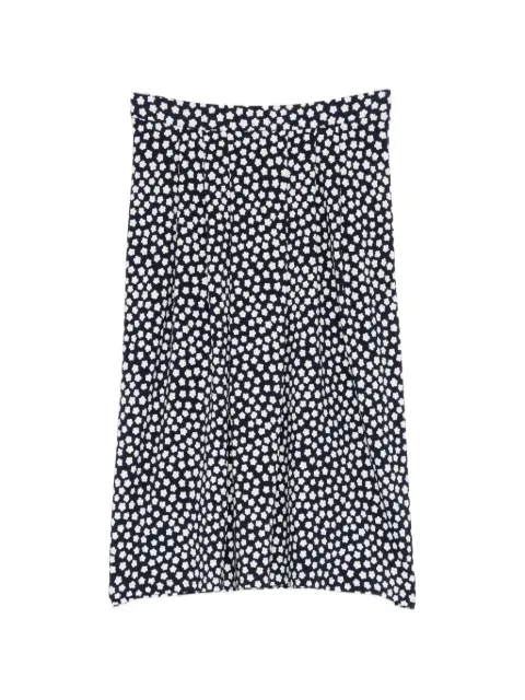 agnès b. Floral-print pleated skirt Blue I528JKW5
