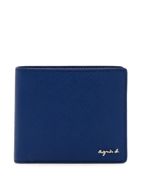 agnès b. bi-fold leather wallet Blue P549VCJ7