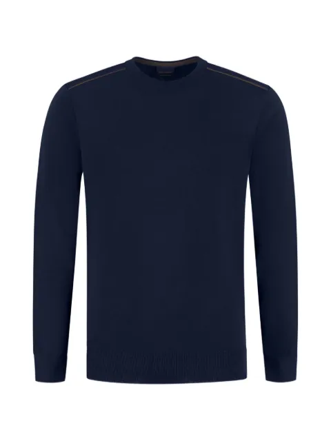 Paul & Shark contrast-trim crew-neck sweater Blue 1531100450
