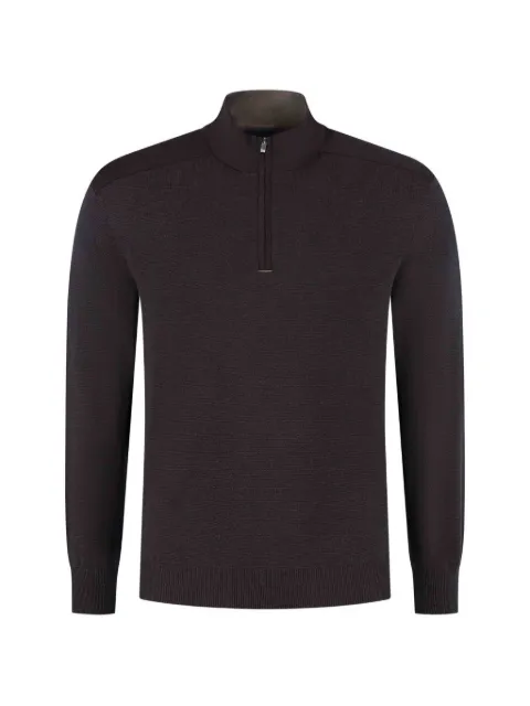 Paul & Shark half-zip waffle-knit sweater Brown 16311149937