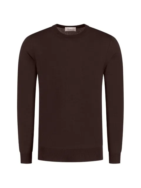 Marco Pescarolo crew-neck long-sleeve sweater Brown M154M0106