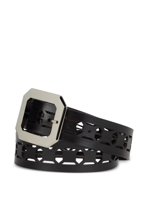 Alberta Ferretti perforated leather belt Black A30066684