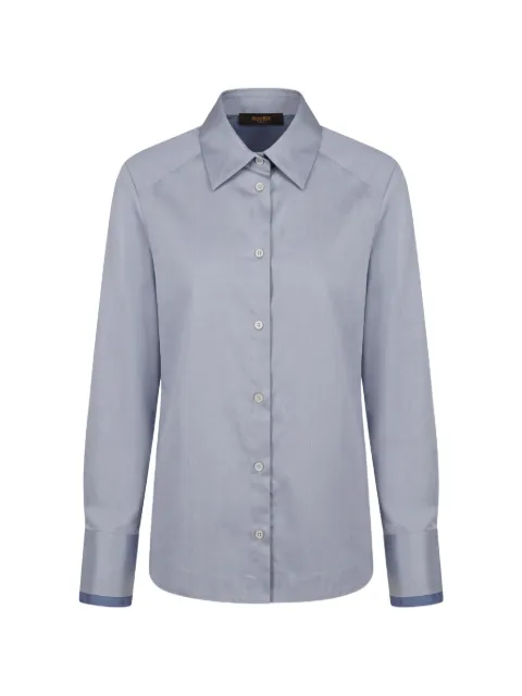 Moorer striped long-sleeve shirt Blue SILVYEDBT