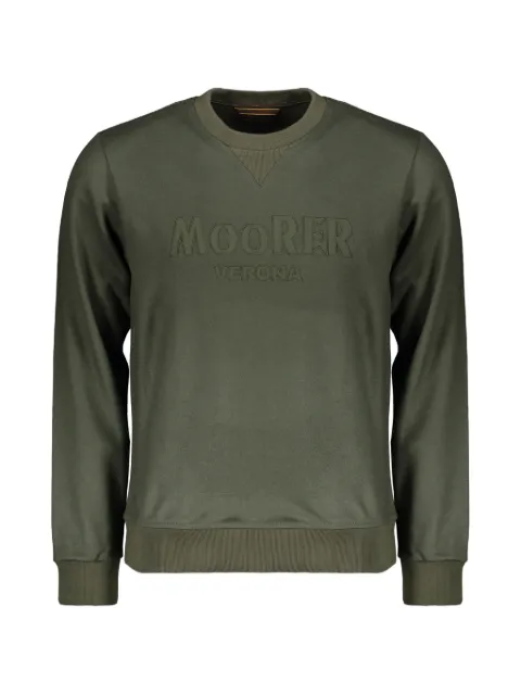 Moorer logo-embroidered crew-neck sweatshirt Green MARTENJT
