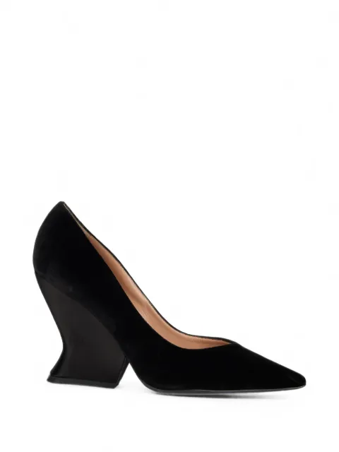 Alberta Ferretti sculptural geometric-heel pumps Black A60158205
