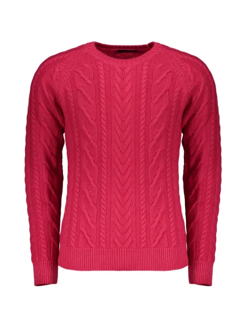 Moorer cable-knit cashmere sweater Red ANSELMARA