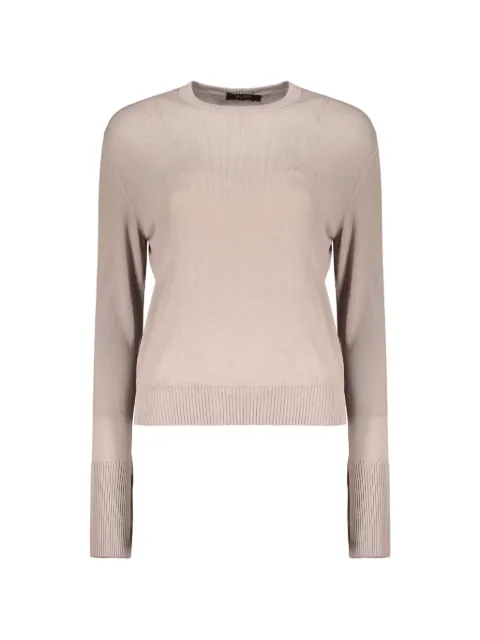 Moorer button-detail long-sleeve sweater Neutrals NELLIEFLK