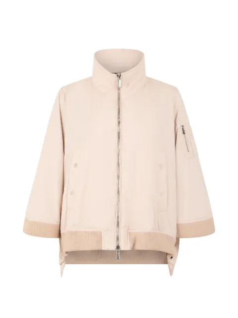 Moorer zip-up high-neck jacket Neutrals OLLISTP